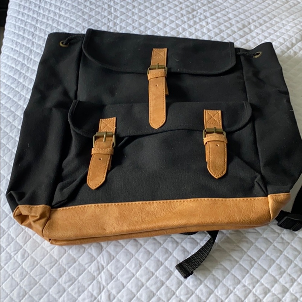 Black Canvas Backpack- never used